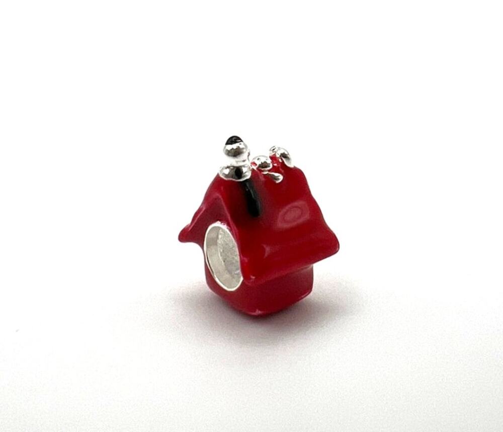 New Snoopy on Dog House Charm for European Bracelet